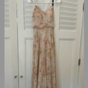 Jenny Yoo Women's Inesse V Neck Gown Size 0